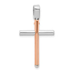 Load image into Gallery viewer, Leslie&#39;s 14K Two-tone Rose and White Gold Cross PendantLF1266
