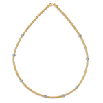 Load image into Gallery viewer, Leslie&#39;s 14K Two-tone Polished D/C Mesh NecklaceLF1282-17.75
