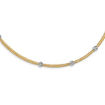 Load image into Gallery viewer, Leslie&#39;s 14K Two-tone Polished D/C Mesh NecklaceLF1282-17.75
