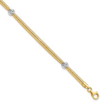 Load image into Gallery viewer, Leslie&#39;s 14K Two-tone Polished D/C Mesh BraceletLF1282-7.5
