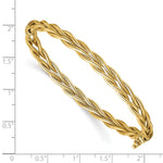 Load image into Gallery viewer, Leslie&#39;s 14K Polished Weaved Hinged BangleLF1285
