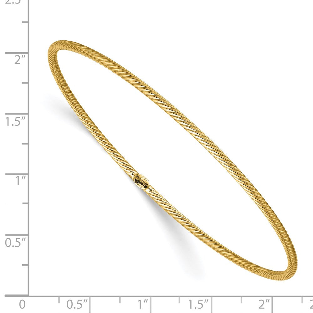 Leslie's 14K Polished Textured Slip-on BangleLF1286