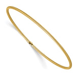 Load image into Gallery viewer, Leslie&#39;s 14K Polished Textured Slip-on BangleLF1286
