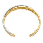 Load image into Gallery viewer, Leslie&#39;s 14K Two-tone Polished Slip-on Cuff BangleLF1288
