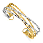 Load image into Gallery viewer, Leslie&#39;s 14K Two-tone Polished Slip-on Cuff BangleLF1288
