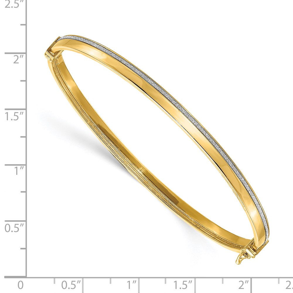 Leslie's 14K Polished Glimmer Infused Hinged BangleLF1289