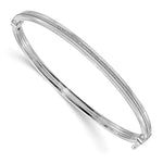 Load image into Gallery viewer, Leslie&#39;s 14K White Gold Polished Glimmer Infused Hinged BangleLF1291W
