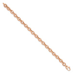 Load image into Gallery viewer, Leslie&#39;s 14K Rose Gold Textured Link BraceletLF1294R-7.5
