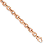 Load image into Gallery viewer, Leslie&#39;s 14K Rose Gold Textured Link BraceletLF1294R-7.5
