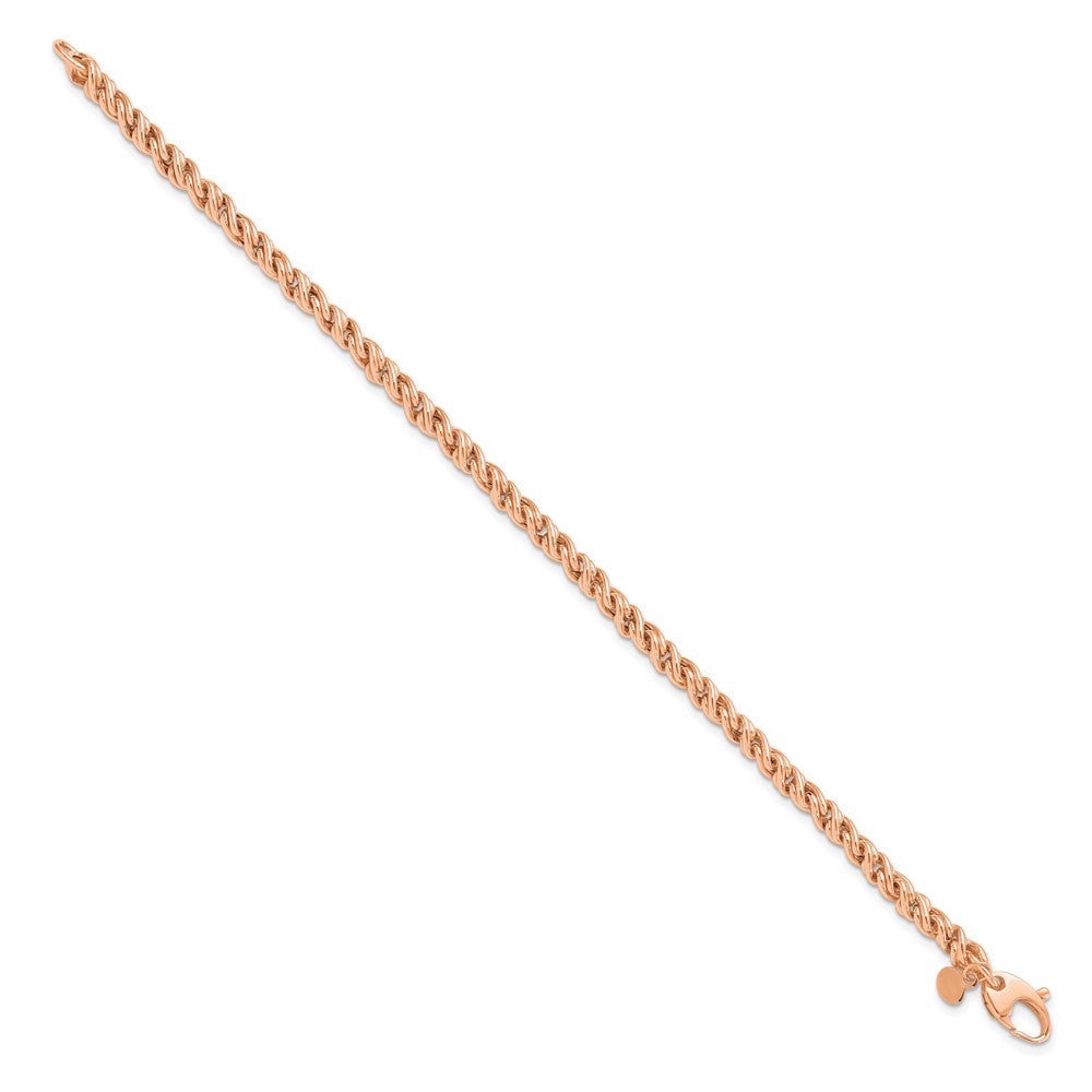 Leslie's 14K Rose Gold Polished Rope BraceletLF1295R-7.5