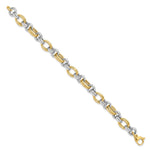 Load image into Gallery viewer, Leslie&#39;s 14K Two-tone Polished Link BraceletLF1297-7.5
