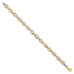 Load image into Gallery viewer, Leslie&#39;s 14k Two-tone Polished Fancy Link BraceletLF1310-7.5
