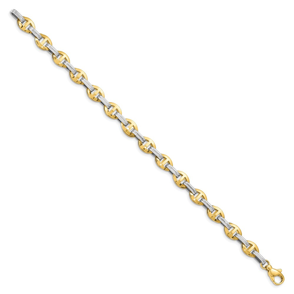 Leslie's 14k Two-tone Polished Fancy Link BraceletLF1310-7.5