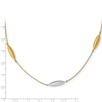 Load image into Gallery viewer, Leslie&#39;s 14k Two-tone Scratch Finish w/ 1in ext NecklaceLF1312-18
