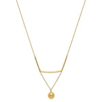 Load image into Gallery viewer, Leslie&#39;s 14k Polished Bar and Ball NecklaceLF1313-17
