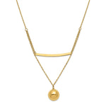 Load image into Gallery viewer, Leslie&#39;s 14k Polished Bar and Ball NecklaceLF1313-17

