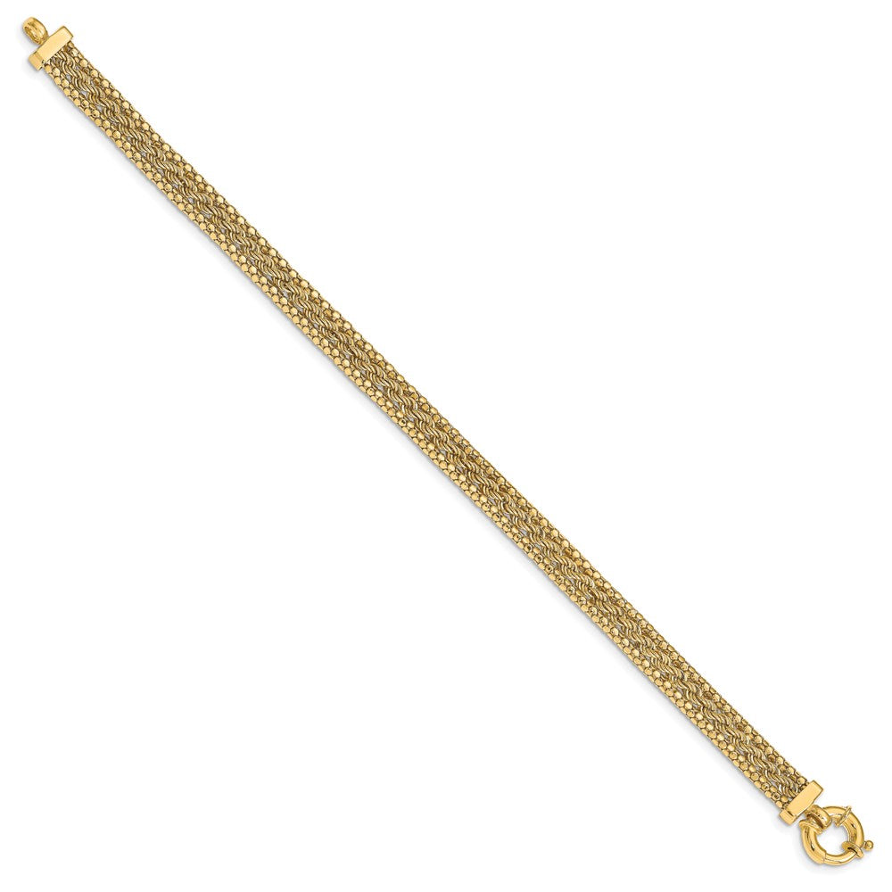 Leslie's 14k Polished Fancy BraceletLF1314-7.5