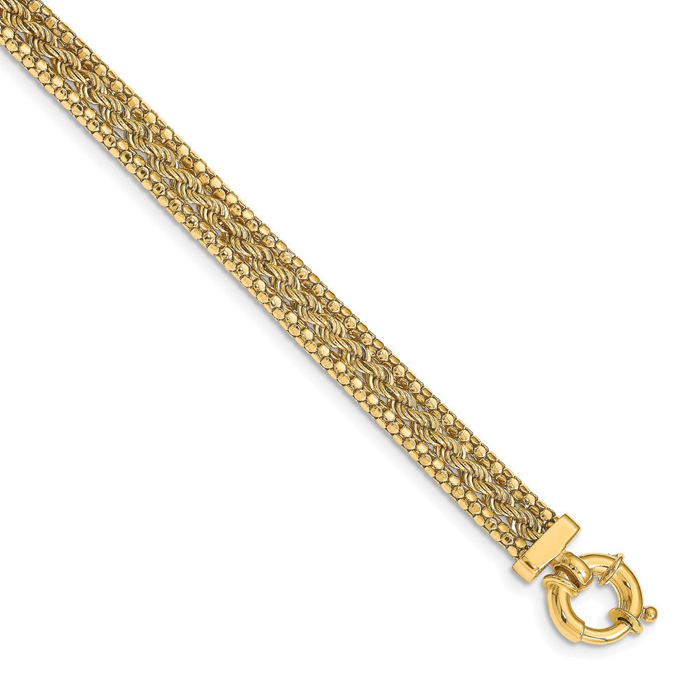 Leslie's 14k Polished Fancy BraceletLF1314-7.5