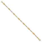 Load image into Gallery viewer, Leslie&#39;s 14k Two-tone Polished D/C Fancy Link BraceletLF1315-7.5
