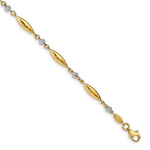 Load image into Gallery viewer, Leslie&#39;s 14k Two-tone Polished D/C Fancy Link BraceletLF1315-7.5
