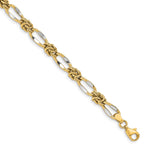 Load image into Gallery viewer, Leslie&#39;s 14k Rhodium-plated Fancy Link BraceletLF1316-7.5
