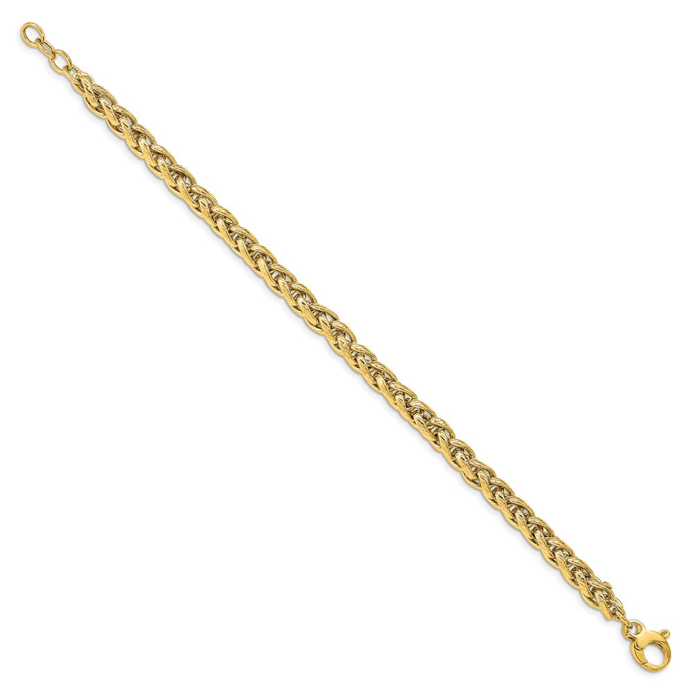 Leslie's 14k Polished and Textured w/ .5in ext BraceletLF1320-7.5