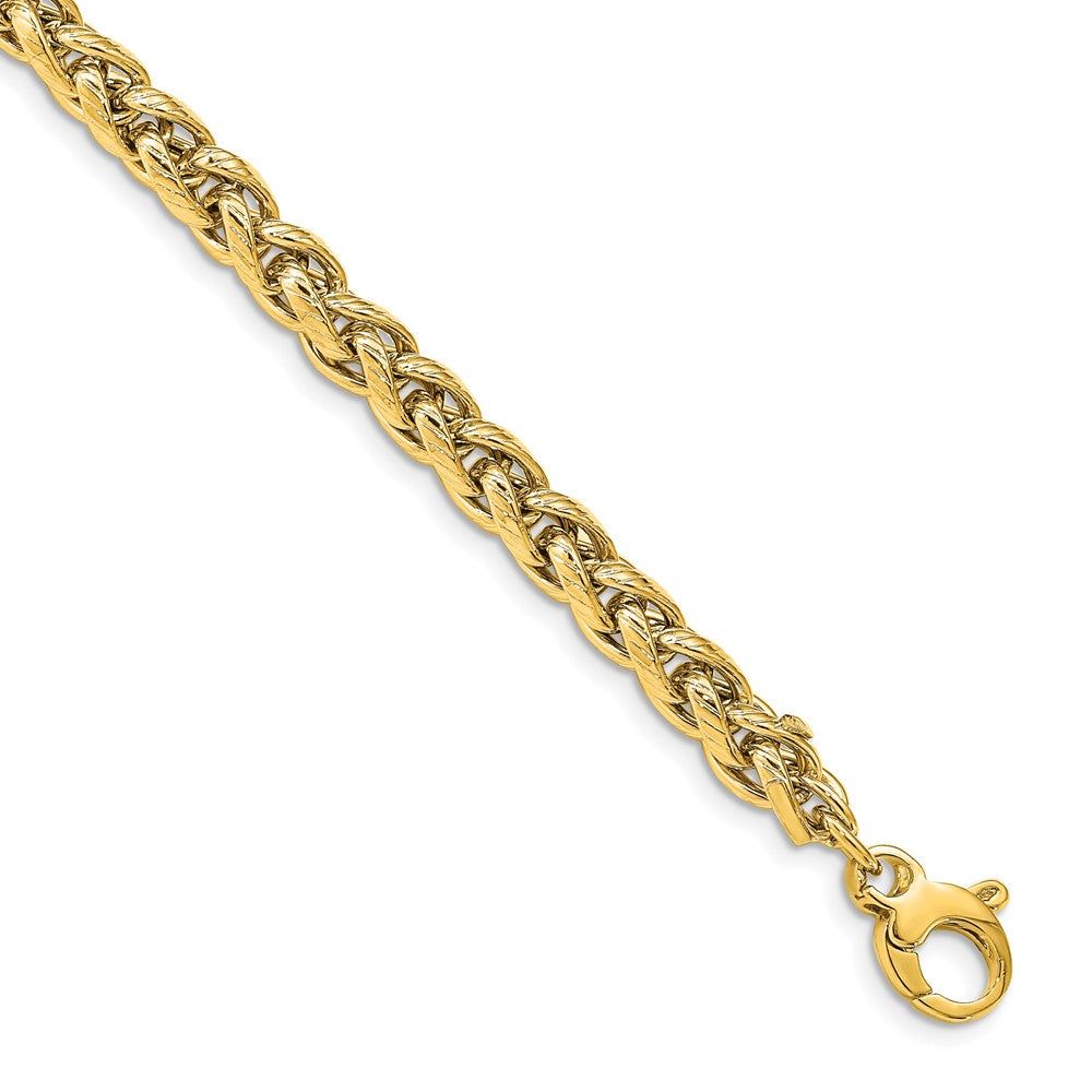 Leslie's 14k Polished and Textured w/ .5in ext BraceletLF1320-7.5
