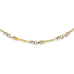 Load image into Gallery viewer, Leslie&#39;s 14k Two-tone Polished w/1in ext NecklaceLF1321-17
