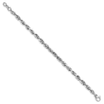 Load image into Gallery viewer, Leslie&#39;s 14k White Gold D/C Polished Link w/.5 BraceletLF1324-7.25
