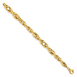 Load image into Gallery viewer, Leslie&#39;s 14k Polished and Textured BraceletLF1331-7.5
