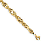 Load image into Gallery viewer, Leslie&#39;s 14k Polished and Textured BraceletLF1331-7.5
