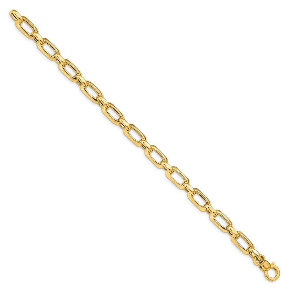 Leslie's 14k Polished and Textured BraceletLF1332-7.75