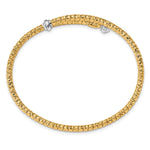 Load image into Gallery viewer, Leslie&#39;s 14k Two-tone Polished D/C Flexible Bangle BraceletLF1333
