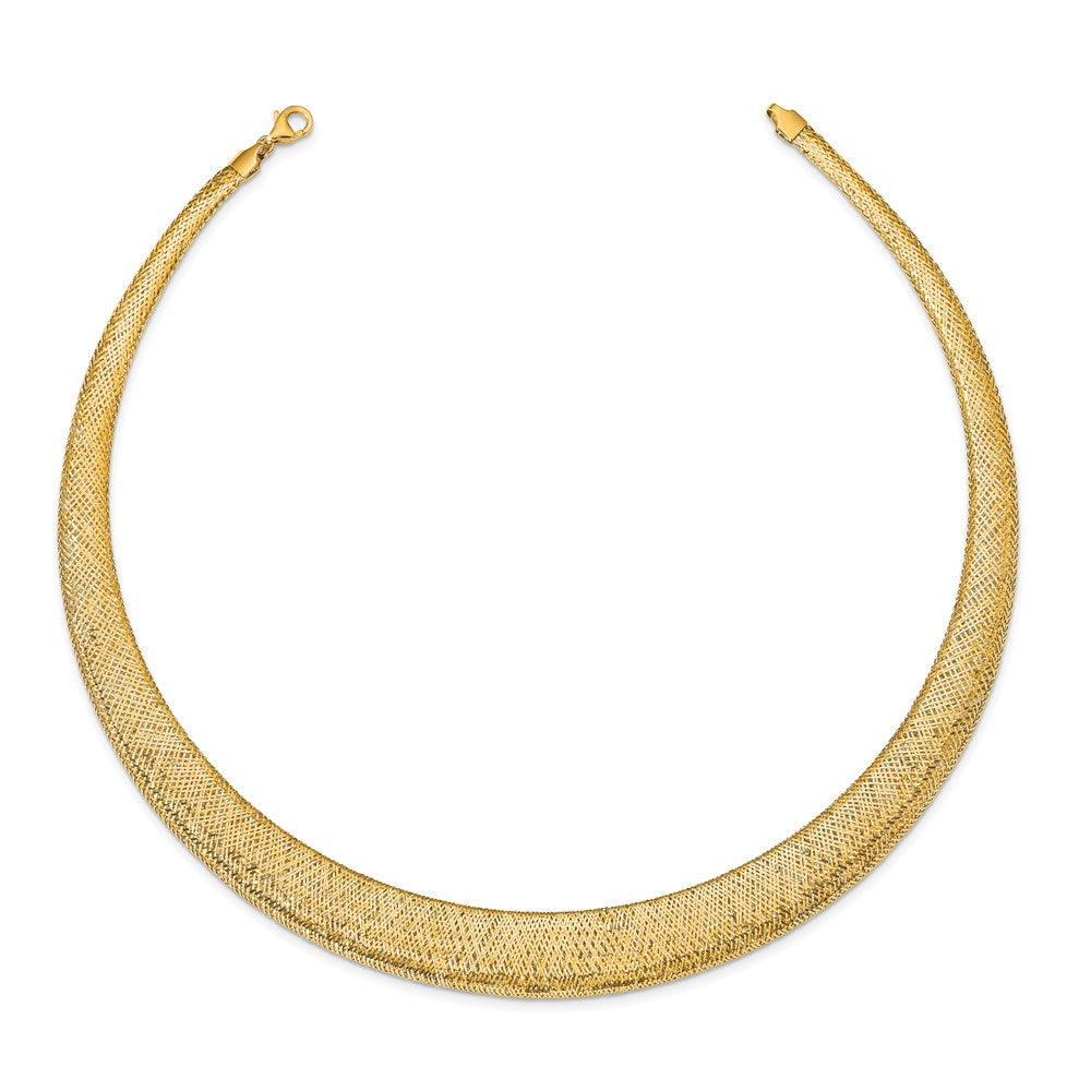 Leslie's 14k Polished/Textured Stretch NecklaceLF1335-18