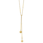 Load image into Gallery viewer, Leslie&#39;s 14k Polished and Scratch-finish w/ 2in ext Y-Drop NecklaceLF1341-17
