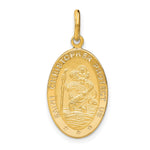 Load image into Gallery viewer, Leslie&#39;s 14k Polished and Satin Oval St. Christopher PendantLF1346
