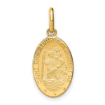 Load image into Gallery viewer, Leslie&#39;s 14k Polished and Satin Oval St. Christopher PendantLF1347
