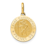 Load image into Gallery viewer, Leslie&#39;s 14k Polished and Satin Round St. Christopher PendantLF1348
