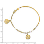 Load image into Gallery viewer, Leslie&#39;s 14k Polished Roman Coin Bangle BraceletLF1349-7.5
