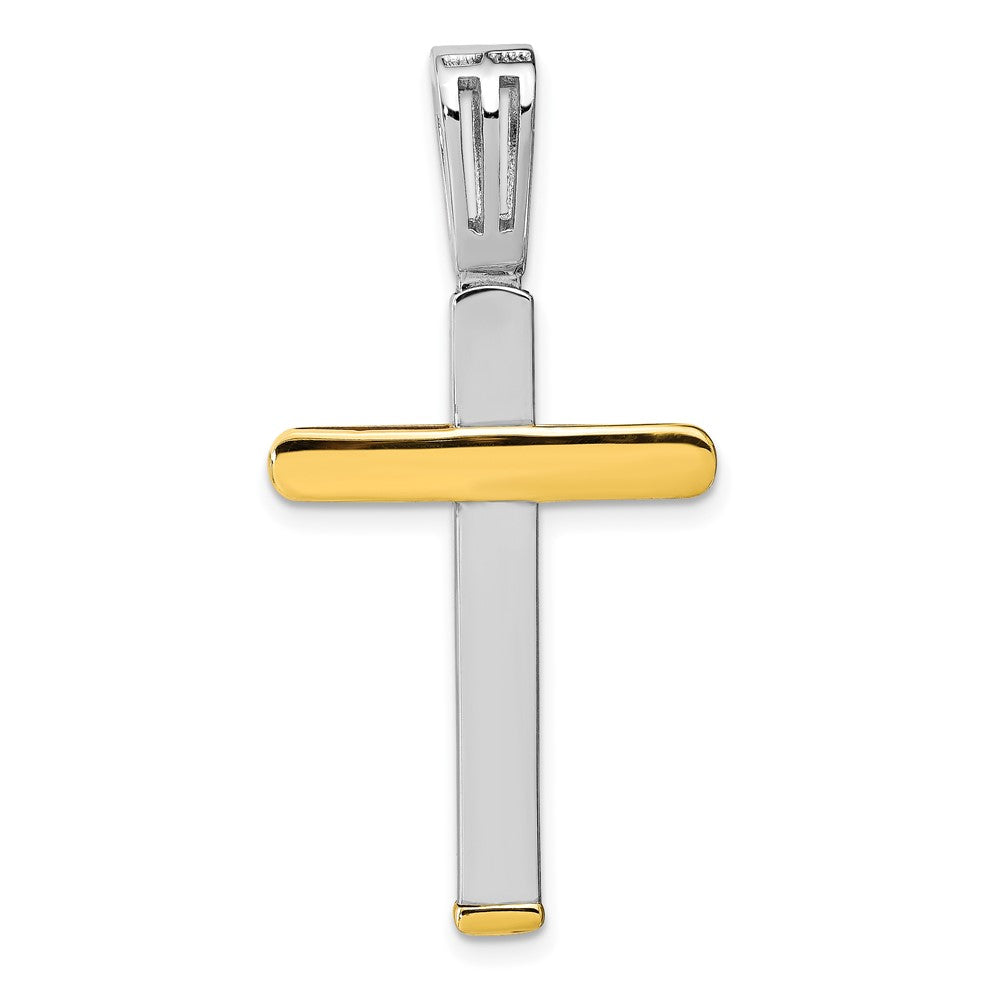 Leslie's 14k Two-tone Polished Cross PendantLF1359