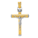 Load image into Gallery viewer, Leslie&#39;s 14k Two-tone Polished Crucifix PendantLF1361
