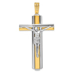 Load image into Gallery viewer, Leslie&#39;s 14k Two-tone Polished Crucifix PendantLF1362
