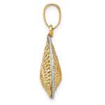 Load image into Gallery viewer, Leslie&#39;s 14k Rhodium-plated D/C Filigree Teardrop PendantLF1366
