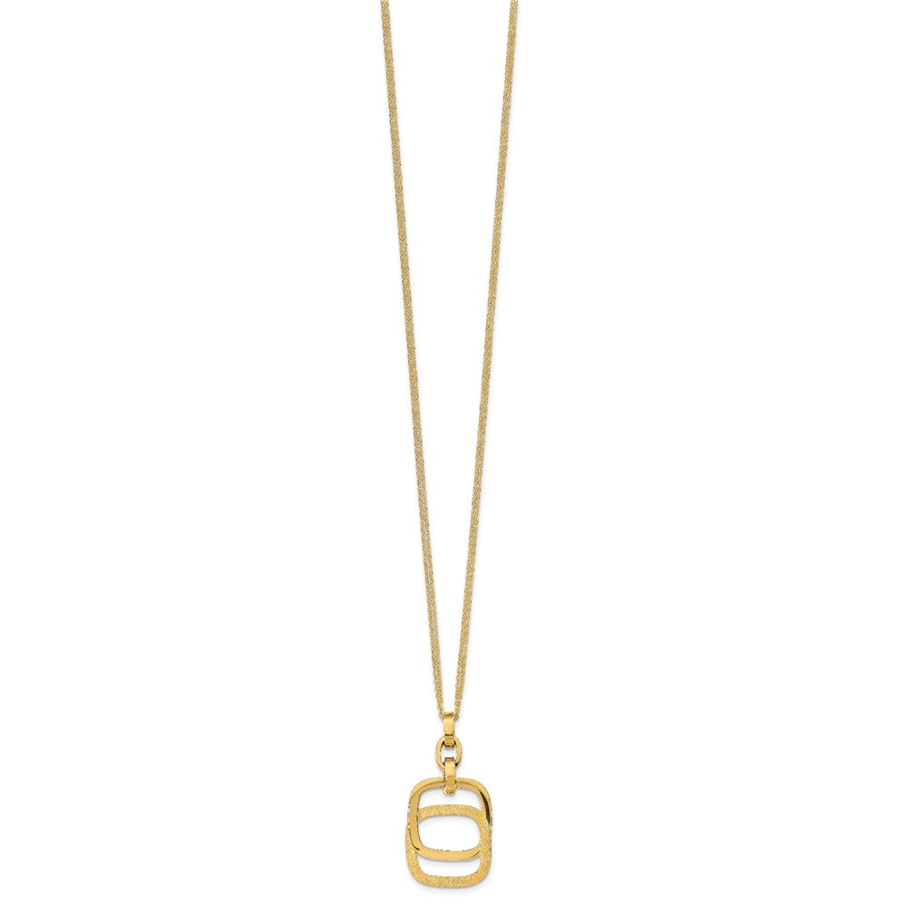 Leslie's 14k Polished and Brushed Double-strand NecklaceLF1369-18