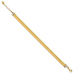 Load image into Gallery viewer, Leslie&#39;s 14k Two-tone Polished Triangle BraceletLF1371-8
