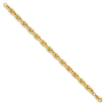 Load image into Gallery viewer, Leslie&#39;s 14k Polished and Textured Fancy Link BraceletLF1372-7.5
