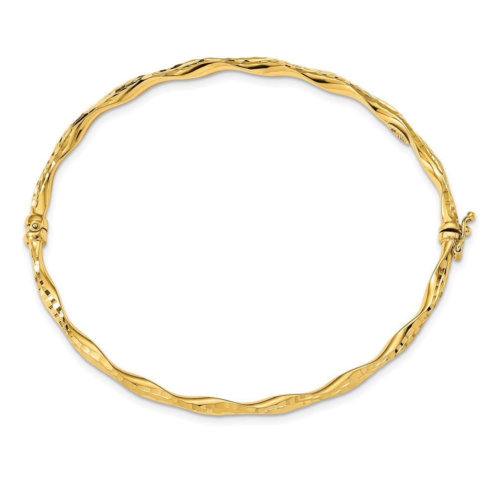 Leslie's 14k Polished D/C Twisted Hinged BangleLF1374