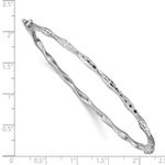 Load image into Gallery viewer, Leslie&#39;s 14k White Gold Polished D/C Twisted Hinged BangleLF1374W
