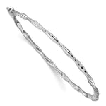 Load image into Gallery viewer, Leslie&#39;s 14k White Gold Polished D/C Twisted Hinged BangleLF1374W
