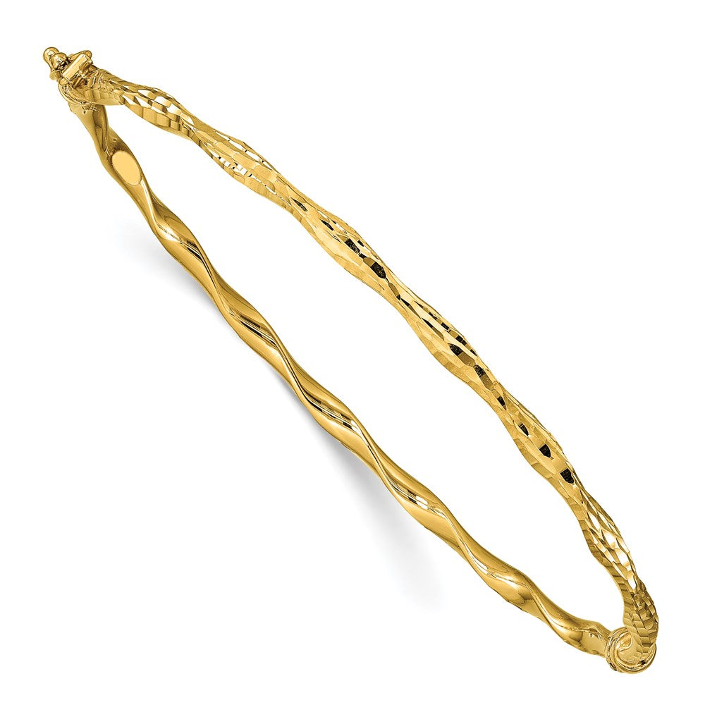 Leslie's 14k Polished D/C Twisted Hinged BangleLF1374
